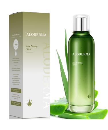 Aloderma Firming Skin Toner with 91% Organic Aloe Vera - Face Toner for Aging Skin with Natural Botanicals to Diminish The Appearance of Fine Lines & Wrinkles - Alcohol Free Aloe Toner for Face