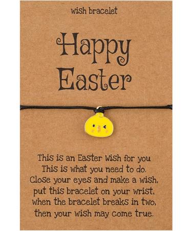 OralGos Happy Easter Bracelet - Adjustable Alloy Rabbit Pendant Wax Rope Braided Bracelet for a Festive Look - Buy Online on GoSupps.com
