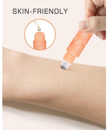 10ml Gemice Essential Oil Roller Bottles - 6 Pack with Stainless Steel Balls, Opener, Dropper - Portable Refillable Clear Perfume Sample Bottles - Buy Online on GoSupps.com