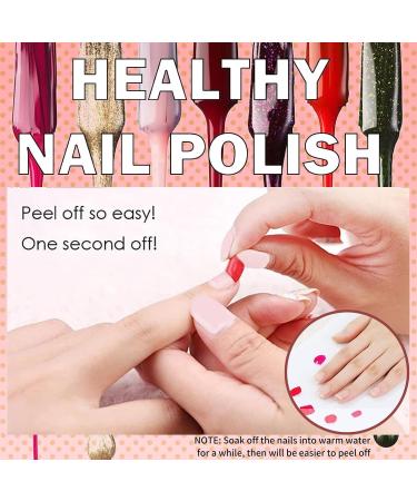 TBeautfave Pink Nail Polish Quick Dry Peel off Nail Polish Long Lasting Nail Varnish Breathable Natural Nail Polish Water Based No Need Cure Nail Varnish Gel Polish Home Nail Art 29JadeNudePink - Buy Online on GoSupps.com