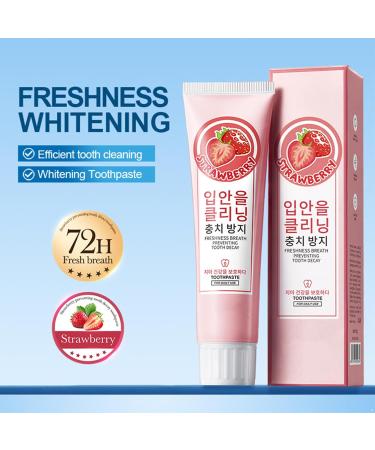 3-Count Refreshing Fruit Toothpaste Daily Oral Hygiene for Deep Cleaning Stain Care and Breath Freshening Strawberry One Size One Size Strawberry - Buy Online on GoSupps.com