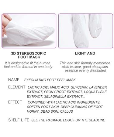 Joyeee Foot Mask Set - 5 Pairs of Moisturizing Corneal Remover Socks | Effective Peeling Foot Care (Lavender) - Buy Online on GoSupps.com