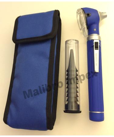 Malibro Mini Otoscope Fiber Optic Medical Examination CE Mark Blue