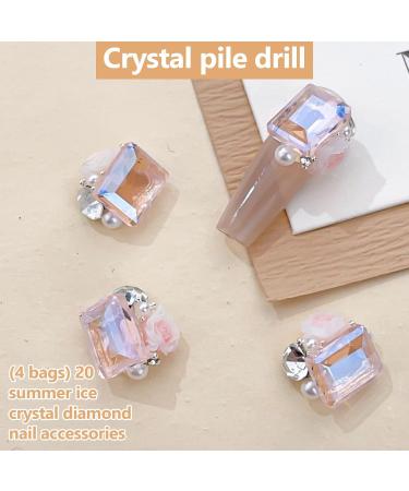 4 Pack Multi-Shaped Nail Rhinestones Cute Flower Nail Crystal Nails Art Nails Art Decorations for Party 4 Pack Nail Rhinestones Nail Flower Nail Crystal Nails Decoration Hy320 - Buy Online on GoSupps.com