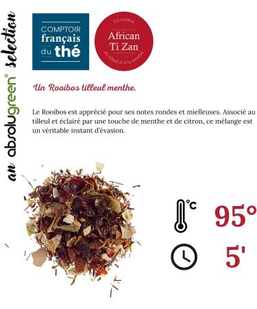 Rooibos African Ti Zan- Comptoir Fran ais du Th - Rooibos tilleul & menthe - Maison Fran aise - Rooibos en vrac - Buy Online on GoSupps.com