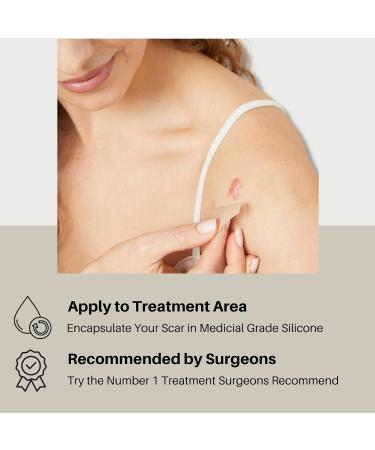 Scar Erase Silicone Scar Sheet Treatment - Soften & Flatten Surgery, Injury, Burns + C-Section Scars - 6 Week Medical Grade Strips (3cm x 15cm) - Buy Online on GoSupps.com