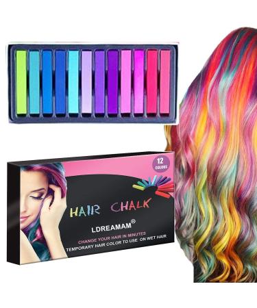 Hair Chalk,12 Color Hair Chalk Paint,Hair Chalk Set,Temporary Washable Hair Color Dye for Kids,Non-Stick & Vibrant,New Year Birthday Party Cosplay DIY Children's Day,Halloween,Christmas 8 colors