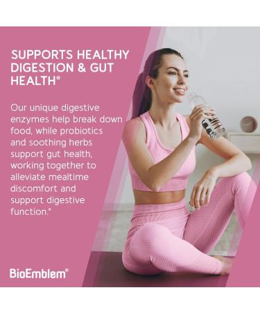BioEmblem Probiotics for Women & Men 55 Billion CFU with Prebiotics Postbiotics & Digestive Enzymes - 10 Enzymes - Buy Online on GoSupps.com