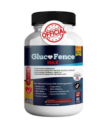 GREENVIFY Gluco Fence Max All Natural Formula to Maintain Healthy Levels Maximum Strength Daily Formula Blood Reviews (1 Pack - 60 Capsules)
