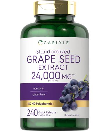 Carlyle Standardized Grape Seed Extract 24,000 mg - 240 Capsules