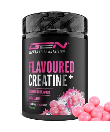GEN GERMAN ELITE NUTRITION Flavored Creatine Powder - 550g - Creatine Monohydrate + L-Taurine - Flavored Micronized Creatine - Sugar-Free & Excellent