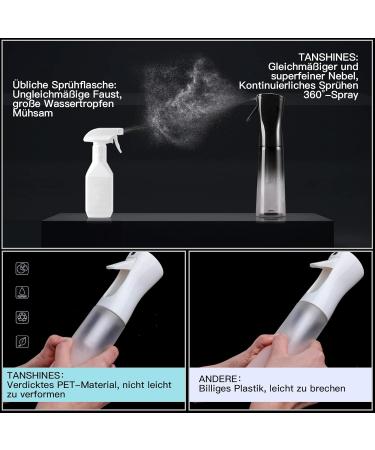 Buy Tanshine 200/300ml Color Gradient Black Spray Bottle | Multi-Purpose Fine Mist Disinfectant & Plant Watering | International Shipping Available - Buy Online on GoSupps.com