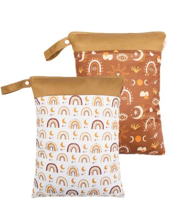 Maeau 2 pieces Wetbags for fabric diapers diaper bag Baby Wetbag organizer bags nasty kindergarten wet bags reusable wetbag washable gym bag waterproof 30x40cm 11 pattern 11 (30*40cm) - Buy Online on GoSupps.com