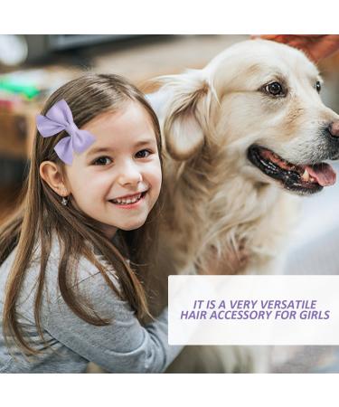 3 Pairs of Children's Bow Hair Clips Women's Hair Clips Bow Hair Accessories Fashionable Hair Clips Suitable for Birthdays Weddings Parties (Black + Purple + Navy Blue) - Buy Online on GoSupps.com