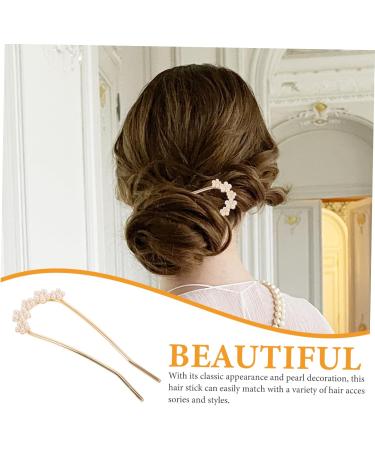 Gogogmee Pearl Hairpin Hair Accessories Hair Clip Hair Jewelry Hair Pins Pearl Hair Sticks Pearl Hair Fork Hair Chopsticks for Women Hairpin for Women Hair Forks French Pin Imitation Pearls - Buy Online on GoSupps.com