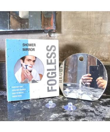 Beaupretty 2-Stage Anti-Drop Shower Razor & Mirror Organizer - Fogless Acrylic Travel Mirror for Effortless Shaving - Buy Online on GoSupps.com