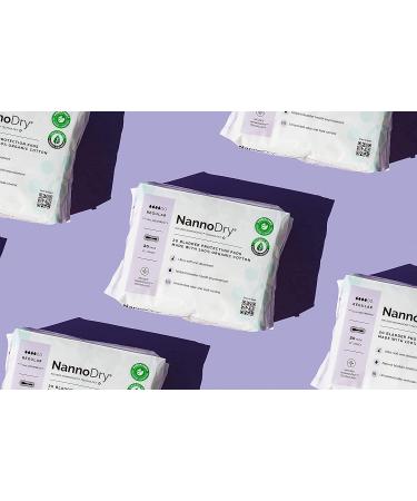 NannoDry Organic Cotton Incontinence Pads - Bladder Leak Protection for Women and Men - Nannocare Regular (20 Count) - Buy Online on GoSupps.com