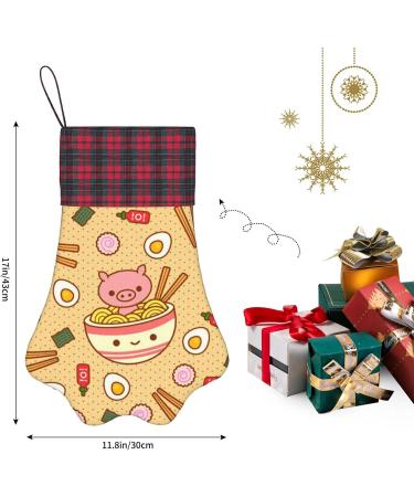 EVIUS Delicious Sweet Ramen Christmas Dog Paw Stocking - Soft Durable And Festive Perfect For A Hearty Laughter And Gift-Giving In Fun-Filled Celebrations Black One Size - Buy Online on GoSupps.com