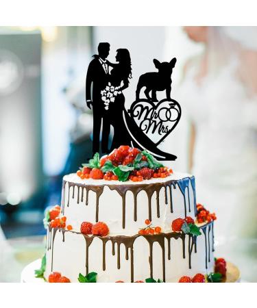 Couple Wedding Cake Topper Bride And Groom With French Bulldog Dog Cake Topper Custom Dog Pet Topper Personalized Wedding Topper Bride Cake Topper Gift for Wedding Anniversary - Buy Online on GoSupps.com