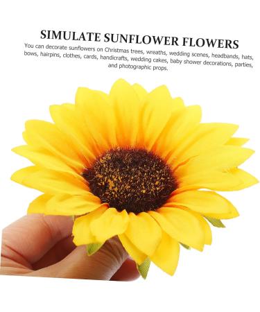 Artibetter Straw Hat 30 Pcs Simulated Sunflower Floral Handbag Sunflower Decor Bag Sunflower Applique Customize Coat Hat As Shownx3pcs 10X10X2CMx3pcs - Buy Online on GoSupps.com