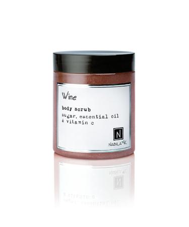 Wine Body Scrub Made in USA with Essential Oil and Vitamin C by Nabila K - Exfoliate and Moisturize for Smooth Skin - Luxury for Women & Men 3 oz Wine 3 Ounce (Pack of 1)