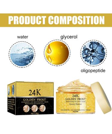 24K Gold Face Cream | Anti-Aging Serum Moisturizer with Vitamin C Hyaluronic Acid & Vitamin E for Day and Night Wrinkle Reduction - Buy Online on GoSupps.com
