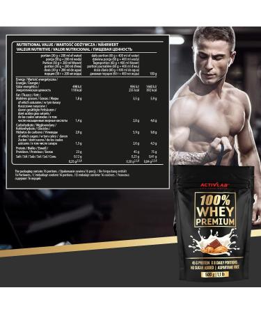 Activlab 100% Whey Premium 500g - 16 Portions Whey Protein Powder - Muscle Building Low Sugar Low Fat - Peanut Butter Chocolate Flavor - Boost BCAA & Glutamine - Buy Online on GoSupps.com