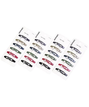 Minihope 24 Pcs Classic Oval Metal Contour Hair Clips | No Slip Snap Barrettes for Girls & Women (6 Colors) - 1.8 Inch - Buy Online on GoSupps.com