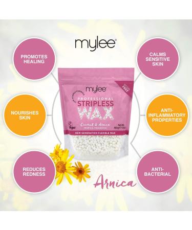 Mylee Professional Complete Waxing Kit: Hard Wax Beads 500g, Heater, Spatulas, Pre & After Care Gel - Coconut & Arnica - Buy Online on GoSupps.com