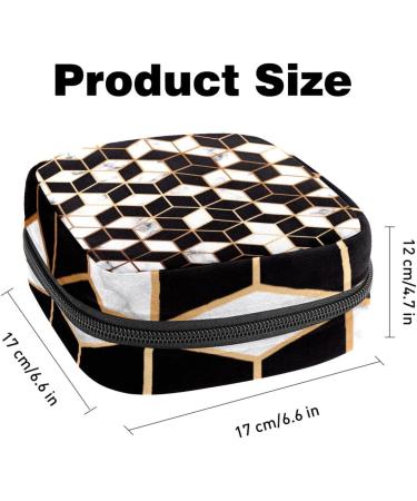 Stylish Storage Bags for Women's Essentials | Geometric Pattern | Portable Menstrual Pad Tampon & Bandage Holder - Buy Online on GoSupps.com