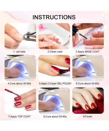 Yueshop 10PCS UV Gel Nail Polishes Set - Nude Pink Beige Brown Orange Varnish Kit for Nail Art Design - Soak Off LED Lamp Gel Polish Set Beauty Girl Birthday Gift - Buy Online on GoSupps.com