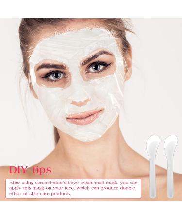 200 Sheets Disposable Facial Mask - Transparent Moisturizing Sheet Masks for Skin Care & DIY Spa - Plastic Wrap & Spatula Included - Buy Online on GoSupps.com