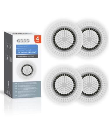 Brushmo Replacement Cleansing Brush Heads Compatible with Sensitive Face Brush Head, 4pack