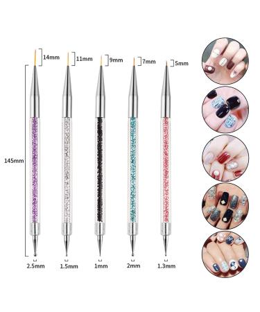 SILPECWEE Nail Art Brush Set - 10pcs Dotting, Detail, Liner Brushes for Acrylic Nail Design - Buy Online on GoSupps.com