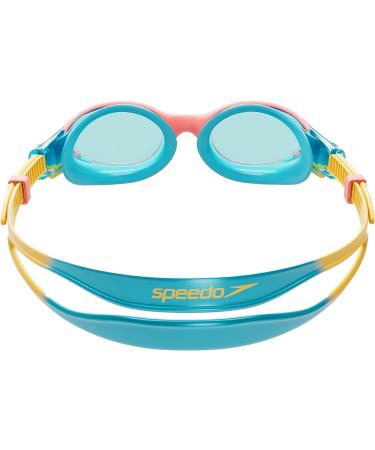 Speedo Unisex Kids Biofuse 2.0 Swimming Goggles - One Size Bolt/Mango/Coral Beach/Blue | Fast International Shipping - Buy Online on GoSupps.com