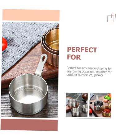 Ciieeo 5pcs Stainless Steel Sauce Cup Chip and Dip Bowl Dipping Sauce Plates Seasoning Cup Stainless Steel Portion Cups Dipping Sauce Bowl Vinegar Dipping Bowls Snack Plate Sauce Pot Mini 10x6cmx5pcs Silverx5pcs - Buy Online on GoSupps.com