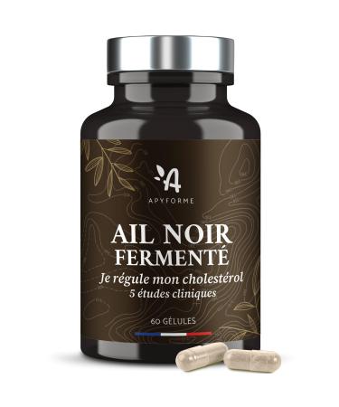Organic Fermented Black Garlic - Highest Concentration Acetylcysteine (0.25 mg/day for 2 capsules) - ABG10+ Patented Extraction Process - 60 Capsules - Made in France by Apyforme