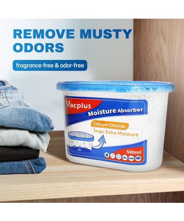 Vacplus 12 Pack Moisture Absorbers - 10.5 Oz Humidity & Odor Eliminators for Bathroom Closet & Kitchen - Fragrance Free - Blue - Buy Online on GoSupps.com