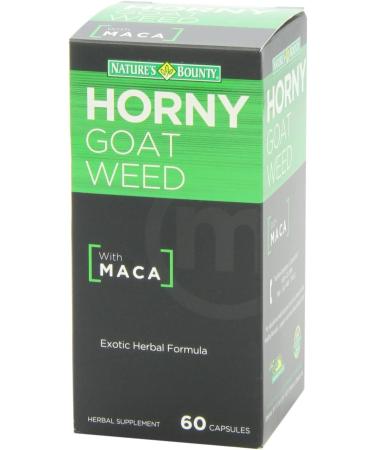 Nature's Bounty Horny Goat Weed with Maca - 60 Capsules for Vitality & Energy - Buy Online on GoSupps.com