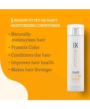 GK Hair Global Keratin Moisturizing Rinzling 1000ml - Organic Paraben & Sulfate-Free Moisturizer for Dry Curly Frizzy Hair - Color Protection & Repair - Buy Online on GoSupps.com