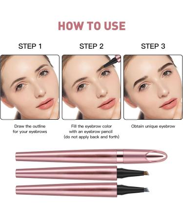 Microblading Eyebrow Pencil Kaluofan Microblading Eyebrow Pen Eyebrow Pencil Microblading Long-lasting Waterproof Creat Natural and Unique Makeup Look(Dark Brown+Gray) Gray+dark Brown - Buy Online on GoSupps.com