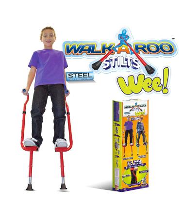 Geospace Original Walkaroo 'Wee' Balance Stilts Beginners, Little Kids (Ages 4 up) (Red)