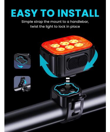 Magicycle Rechargeable Bike Lights Set Super Bright Headlight and Taillight Combo for Night Riding - Buy Online on GoSupps.com