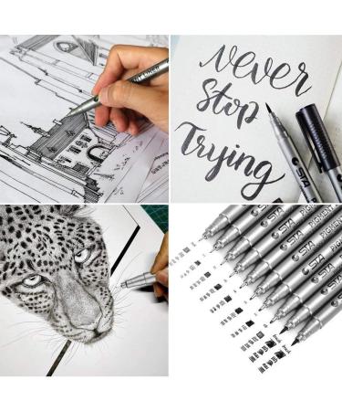 PANDAFLY Black Micro-Pen Fineliner Ink Pens - Fine Point Pens for Anime, Manga, Drawing, Illustration, Bullet Journaling - Buy Online on GoSupps.com