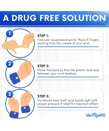 Buy Vertigo Relief Wristbands | Natural Dizziness Treatment & Inner Ear Balance | Pack of 2 | International Shipping Available - Buy Online on GoSupps.com