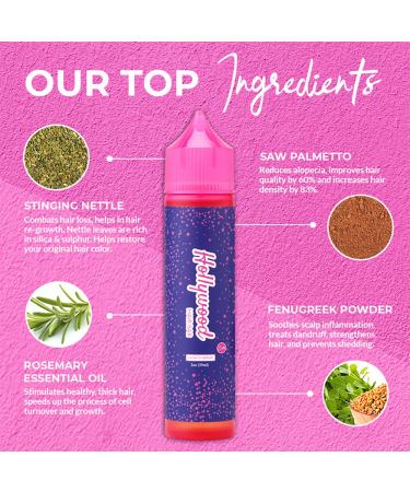 Hollywood Hair Bar Hair Oil Regrowth Serum - All-Natural Essential Oils Regular Strength (2 oz) | Boost Hair Growth International Shipping - Buy Online on GoSupps.com