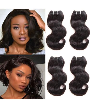 Tnice 8a Grade Brazilian Body Wave 50g Hair 4 Bundle 100% unprocecious virgin brazilian human hair body weaven hair extensions nature black color (8 8 8inch) - Buy Online on GoSupps.com