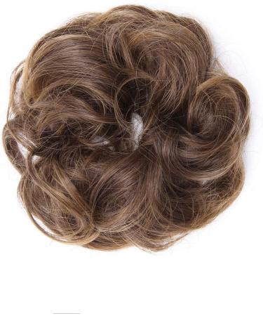 Medium Light Brown to Light Auburn Messy Hair Bun Updo Scrunchie Extension - Buy Online on GoSupps.com