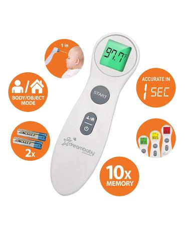 Dreambaby Touchless Infrared Forehead Thermometer - Non Contact Digital Fever Scanner for Baby and Adults - Model L341 - Buy Online on GoSupps.com