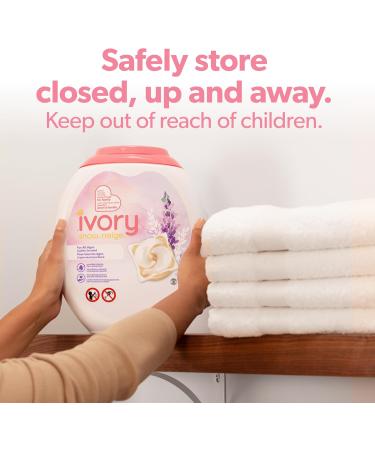 Ivory Snow Laundry Detergent Pacs Lightly Scented Lavender HE Compatible 45 Count - Buy Online on GoSupps.com
